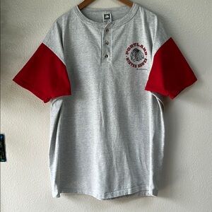 Vintage Portland Winter Hawks Hockey Team Shirt 2X  Gray Red